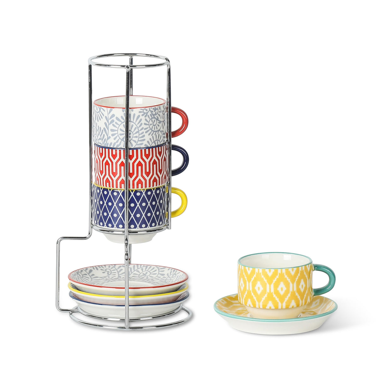 Selamica copa espresso cerámica, enfoque en la taza, ideal para espresso en casa.