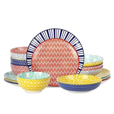 Conjunto Selamica de 16 piezas para cenas diarias con estilo.