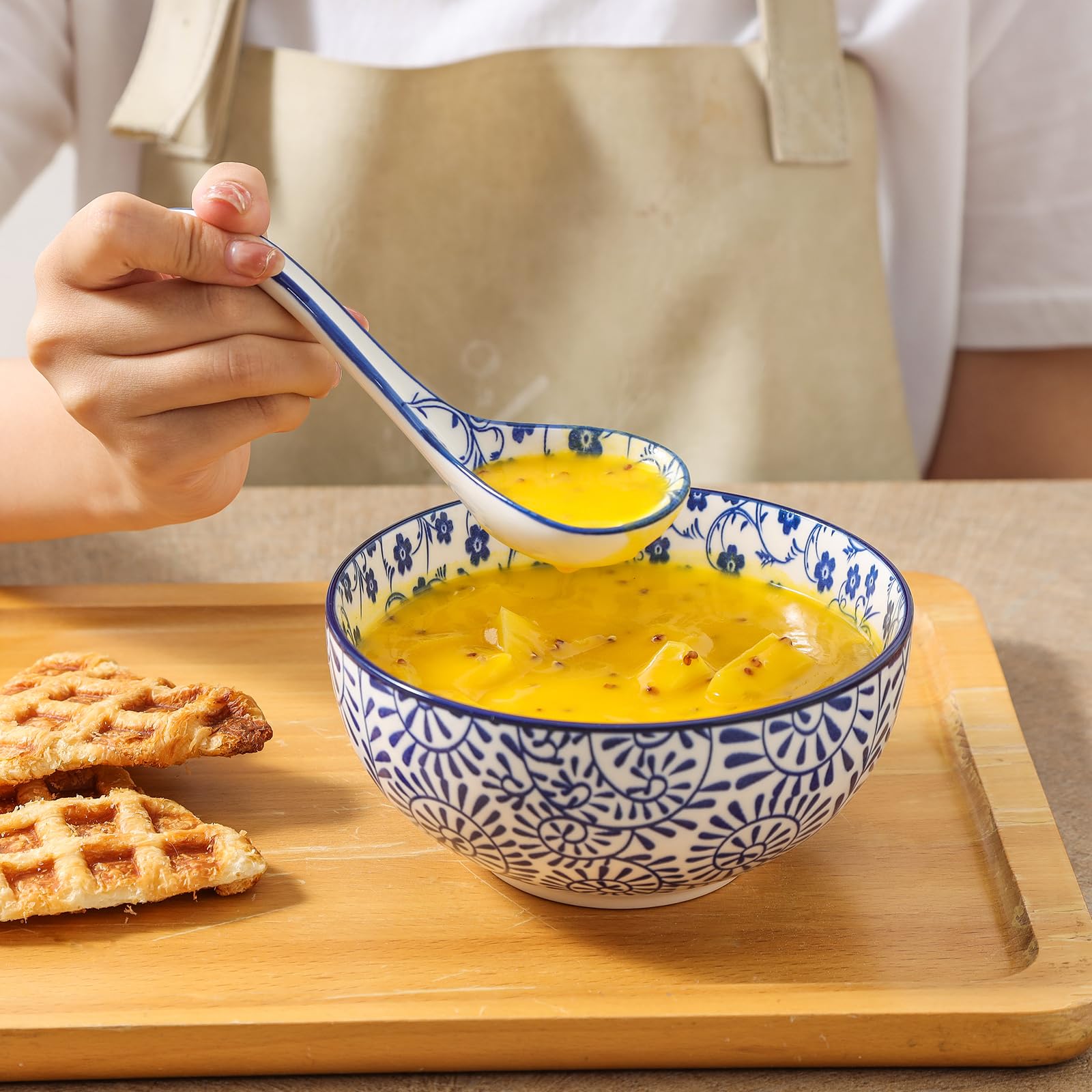 Mango ergonómico curvado de la cuchara Selamica ofrece agarre cómodo