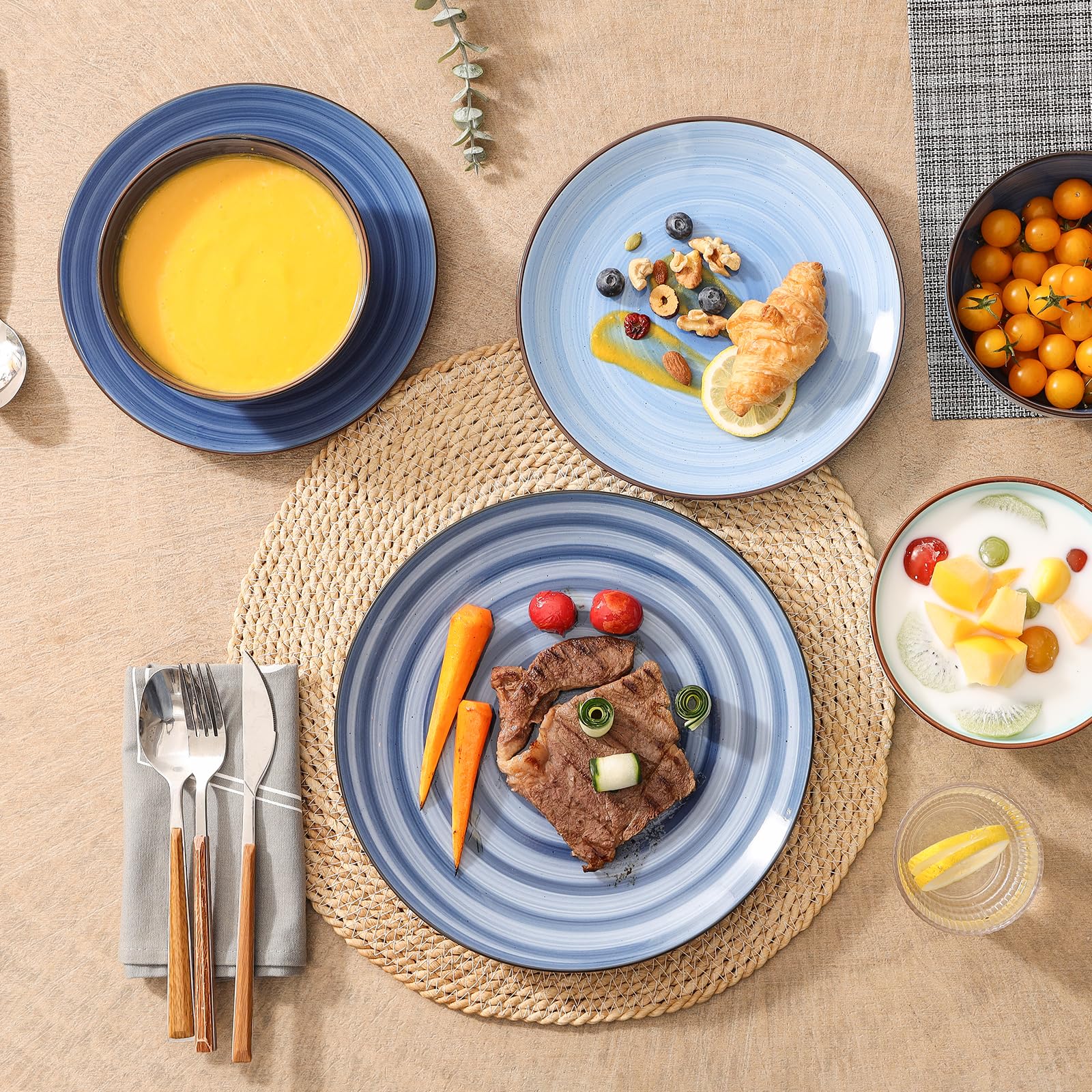 Selamica platos de postre de 8 pulgadas, presentación atractiva para postres.