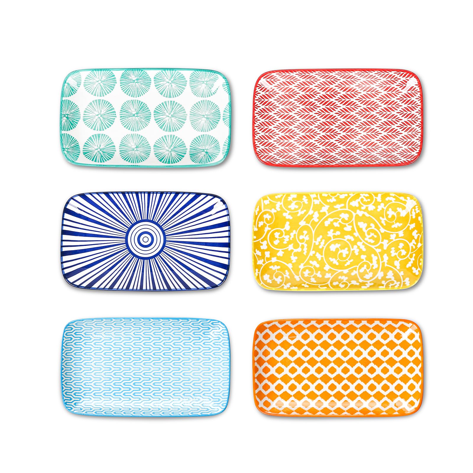 Selamica platos-rectangulares-7-1 colores-vibrantes para una presentación atractiva.