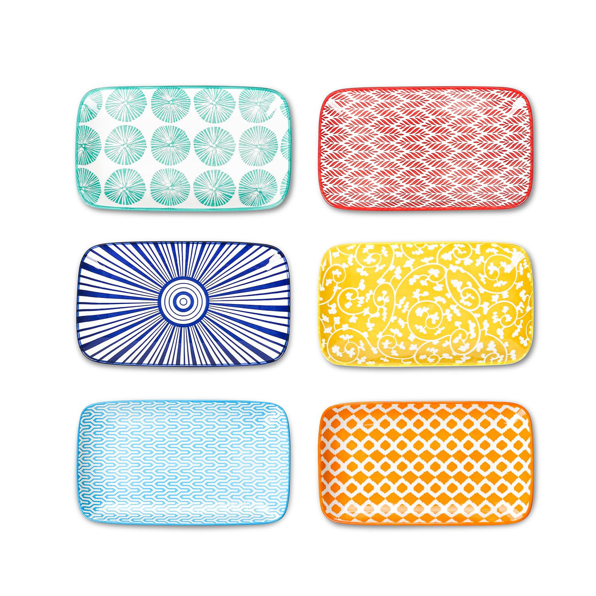 Selamica platos-rectangulares-7-1 colores-vibrantes para una presentación atractiva.