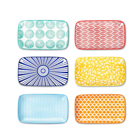 Selamica platos-rectangulares-7-1 colores-vibrantes para una presentación atractiva.