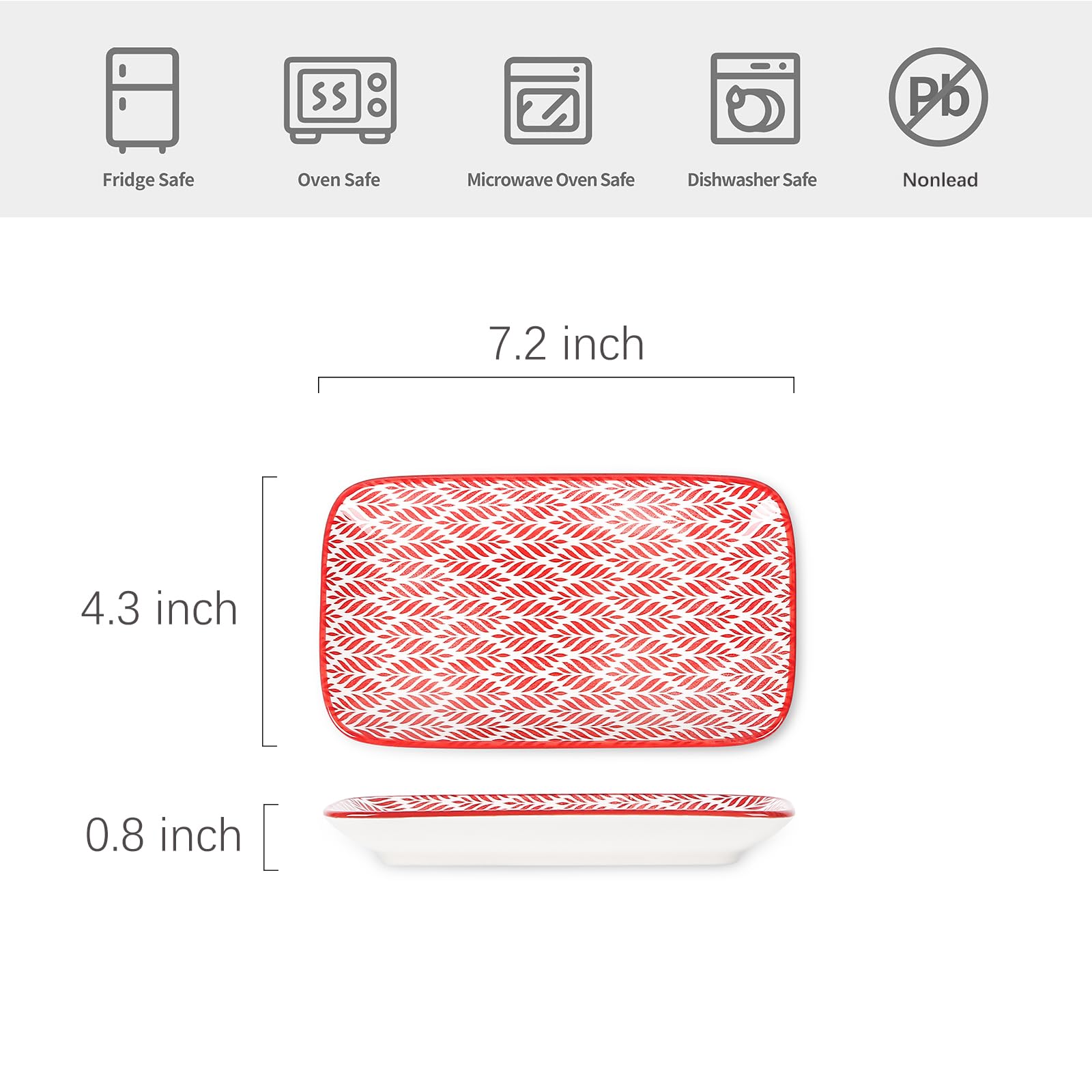 Selamica platos-rectangulares-7-1 diseño elegante realza postres y entradas.
