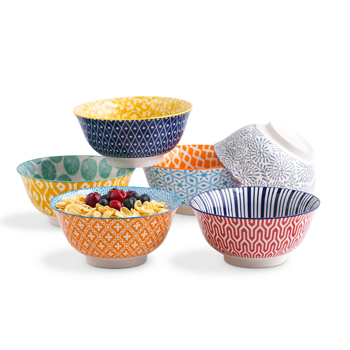 Selamica tazon cereal 20oz, colores vivos para desayunos agradables y prácticos