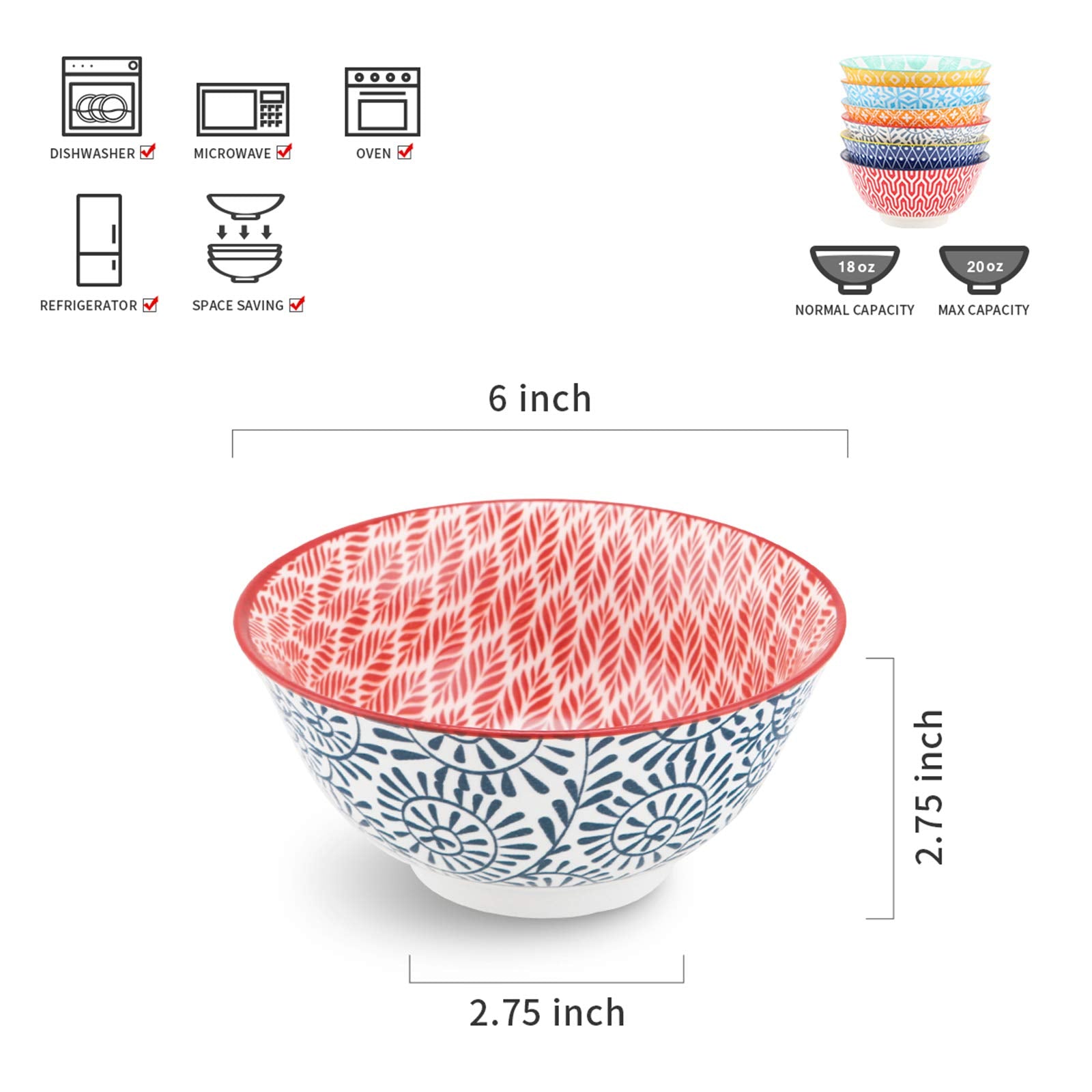Selamica tazon sopa 20oz, ideal para sopas y cremas abundantes