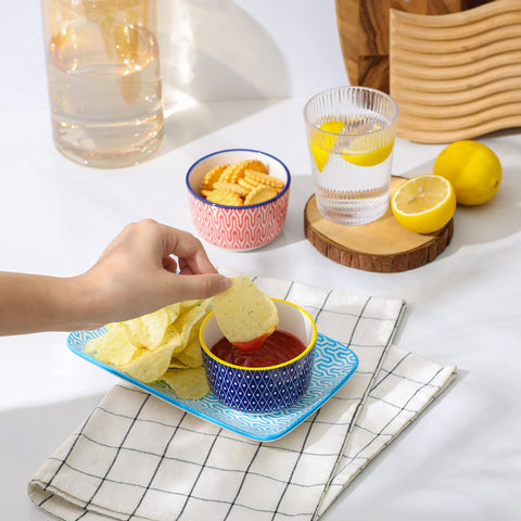 Selamica ramekin cerámico 4 oz para helado, porciones pequeñas y presentables.