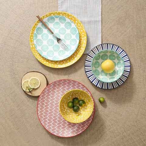 Selamica juego platos y cuencos, ideales para servir pasta o ensaladas