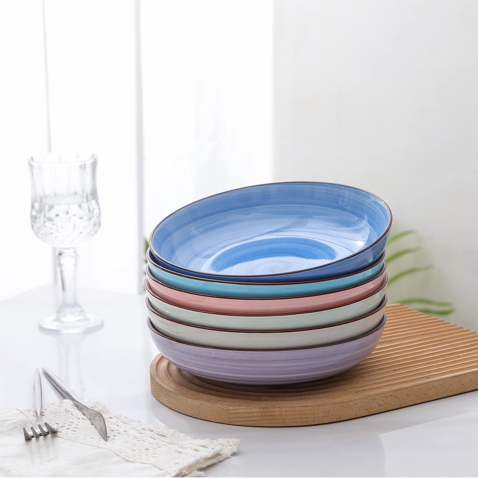 Set de seis tazones Selamica para porcelana con gradiente.