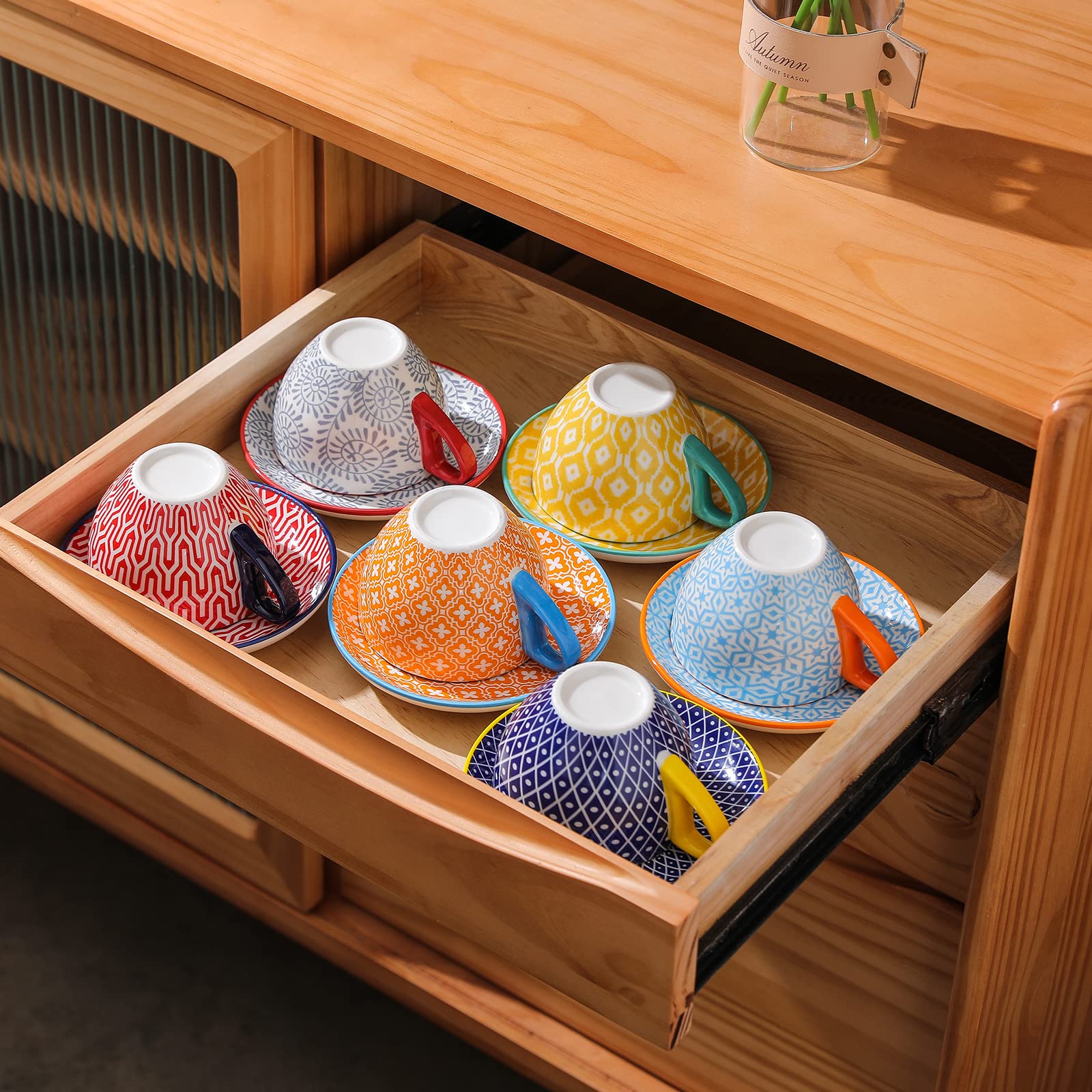 Selamica set con platillos, regalo ideal para amantes del café