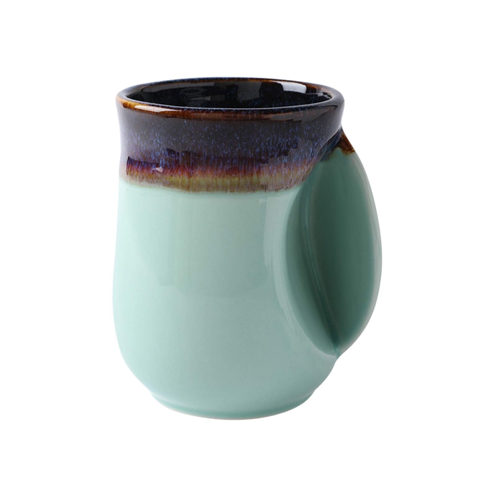 Selamica taza de 18 onzas con bolsillo ergonómico para calentar las manos.
