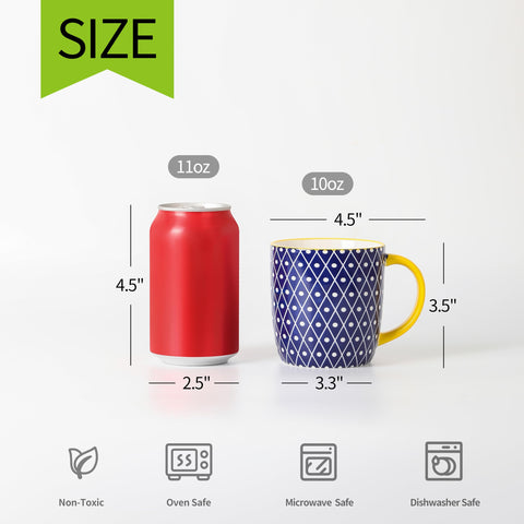 Selamica taza-cafe con mango grande, agarre cómodo para bebidas calientes.