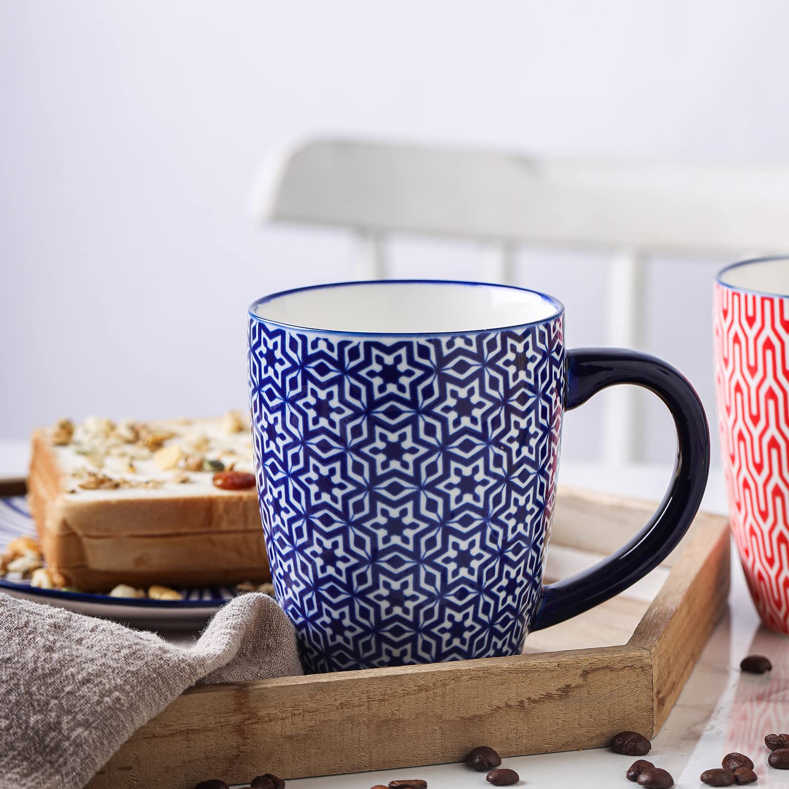 Selamica taza para microondas y horno, porcelana duradera