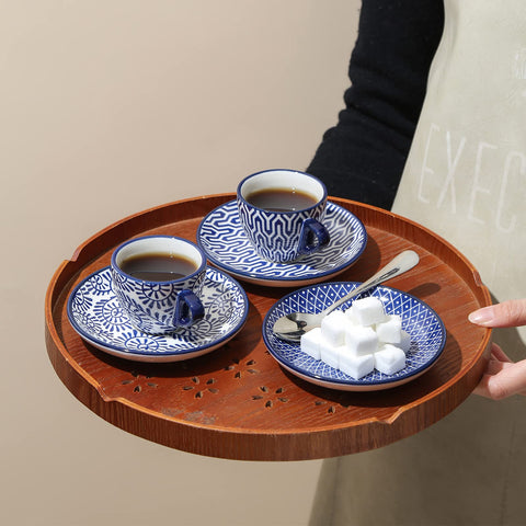 Selamica taza espresso platillo práctico para cuchara y colocación estable.