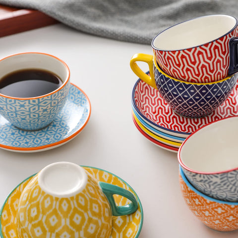 Selamica taza latte macchiato, diseño decorativo para fiestas y hogar