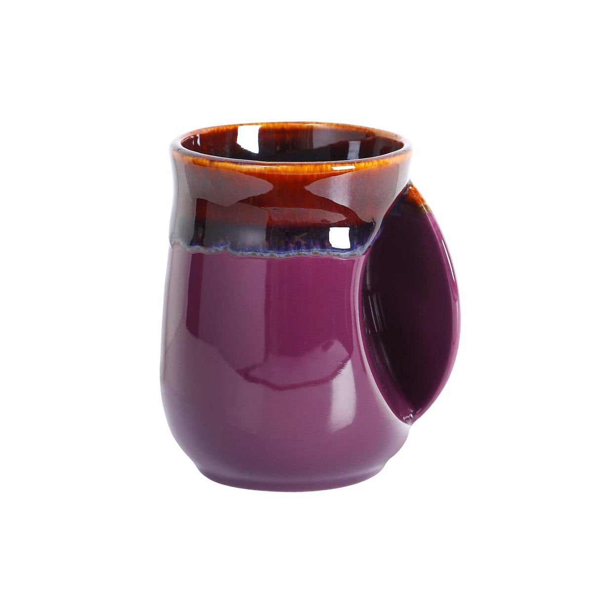 Taza Selamica de 18oz con bolsillo para calentar las manos, ideal para bebidas calientes.