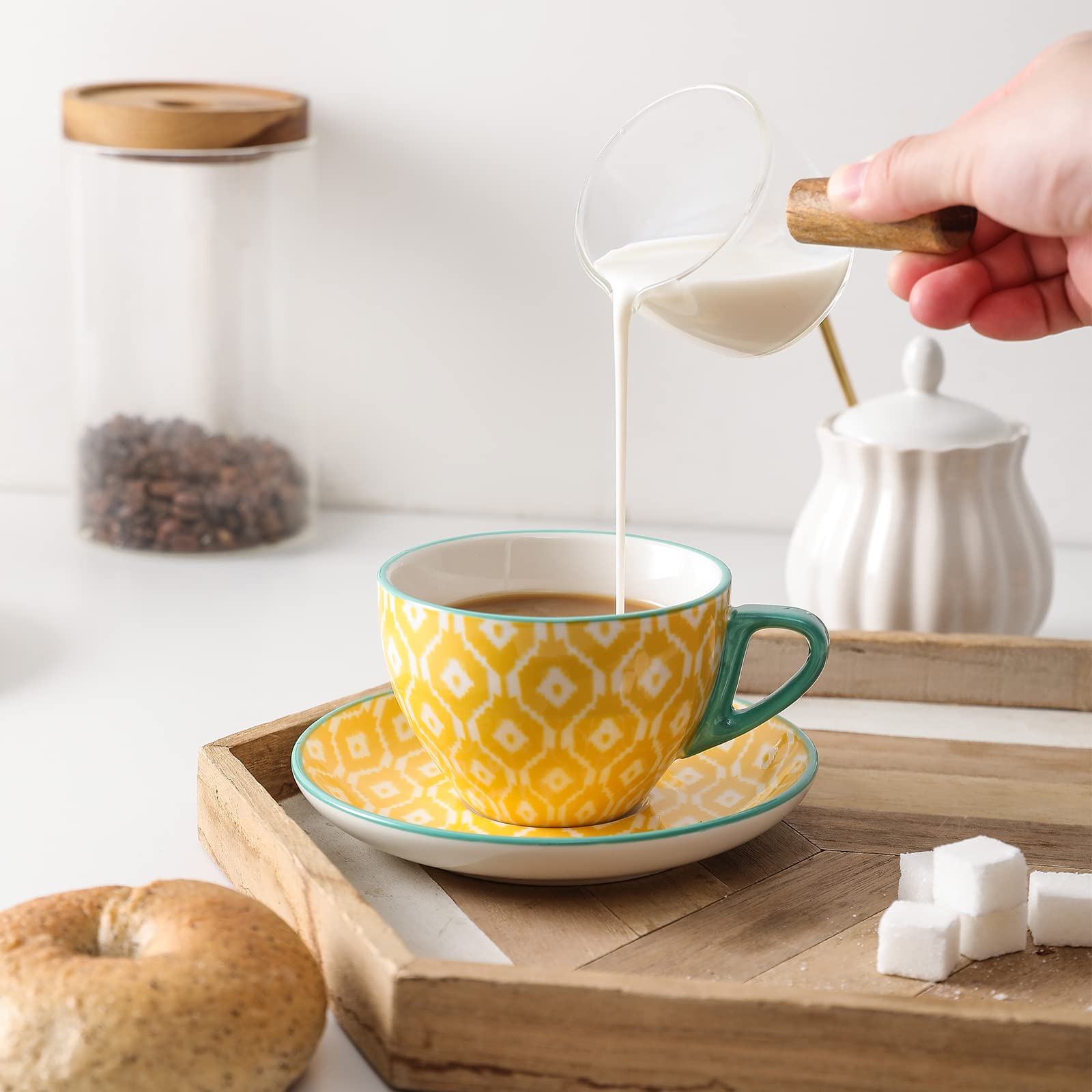 Selamica tazas 8 oz aptas para microondas y lavavajillas