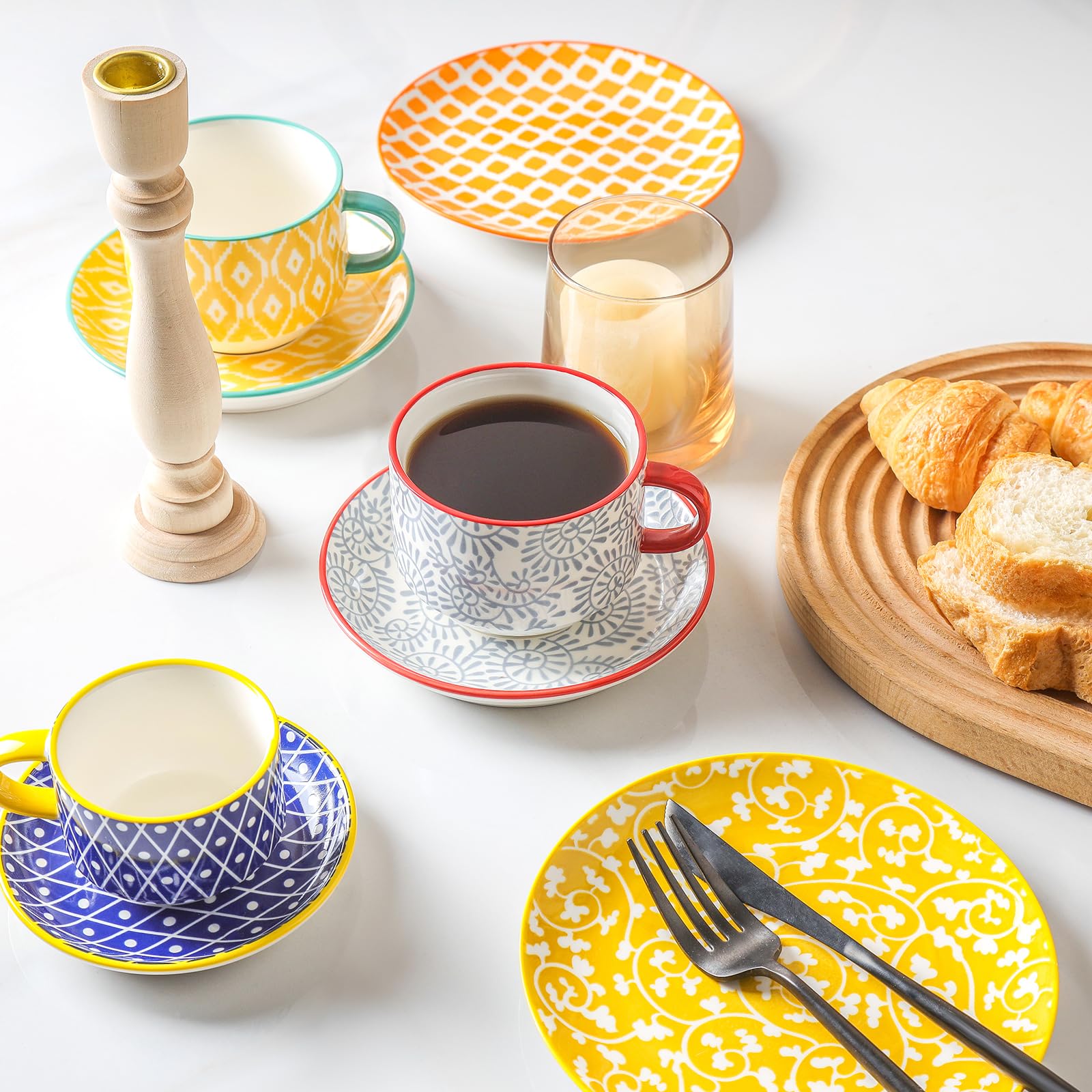Selamica tazas resistentes y fáciles de limpiar, recubrimiento libre de plomo.