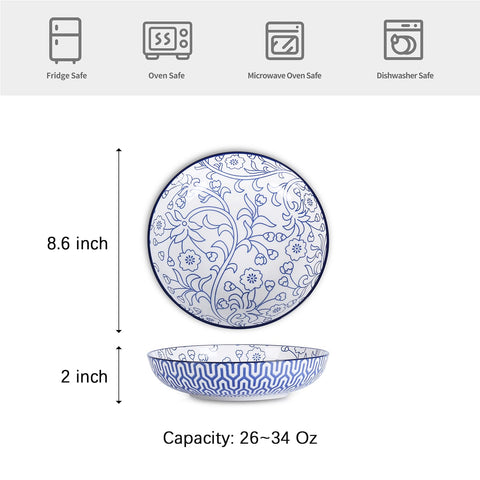 Tazones Selamica para ensaladas amplias, diseño elegante para la mesa.