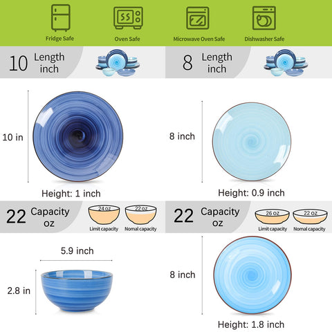 Selamica tazones de sopa cerámica de 24oz, prácticos para caldos y desayunos.