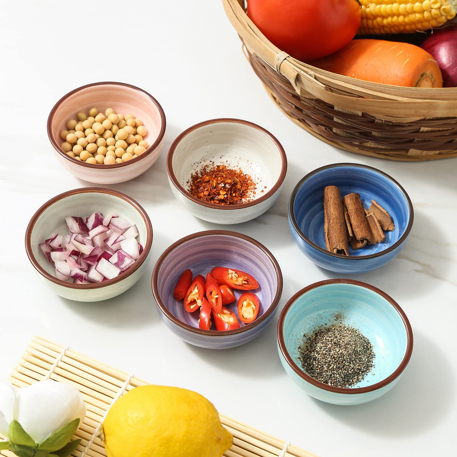 Set Selamica para aperitivos y porciones pequeñas en mesa