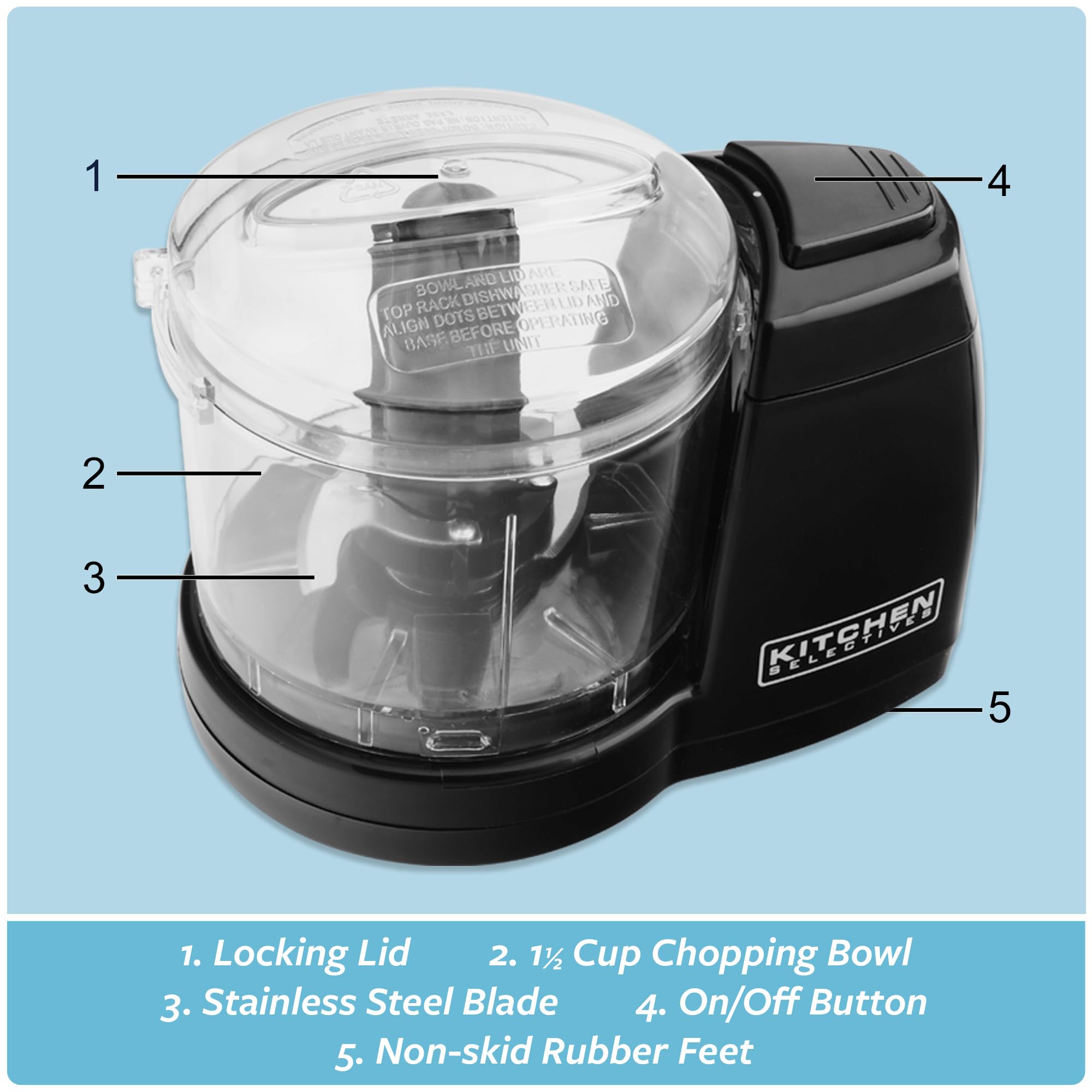Kitchen Selectives 35 W de potencia para picar verduras con facilidad