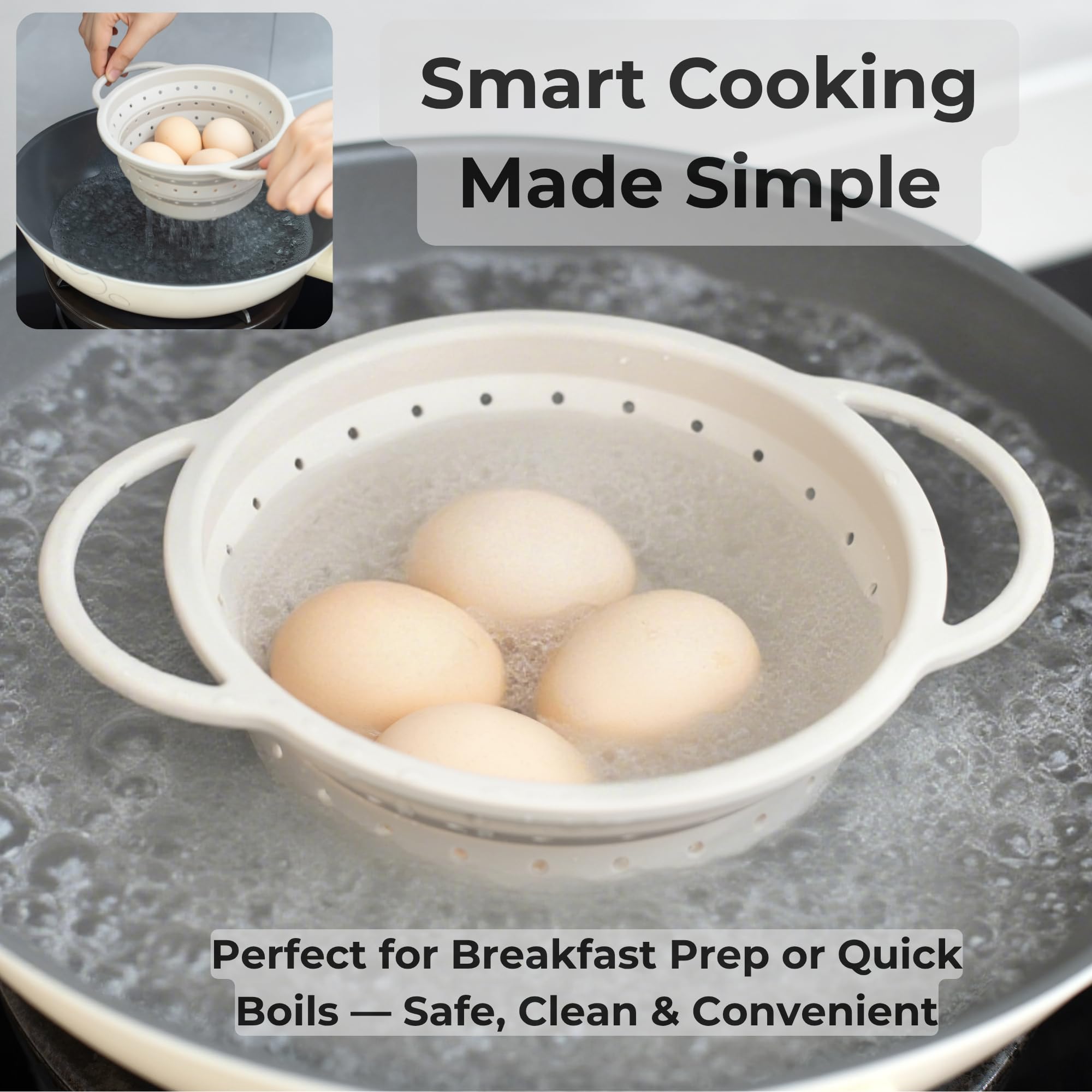 SelectShen colador silicona compacto perfecto para cocinas pequeñas