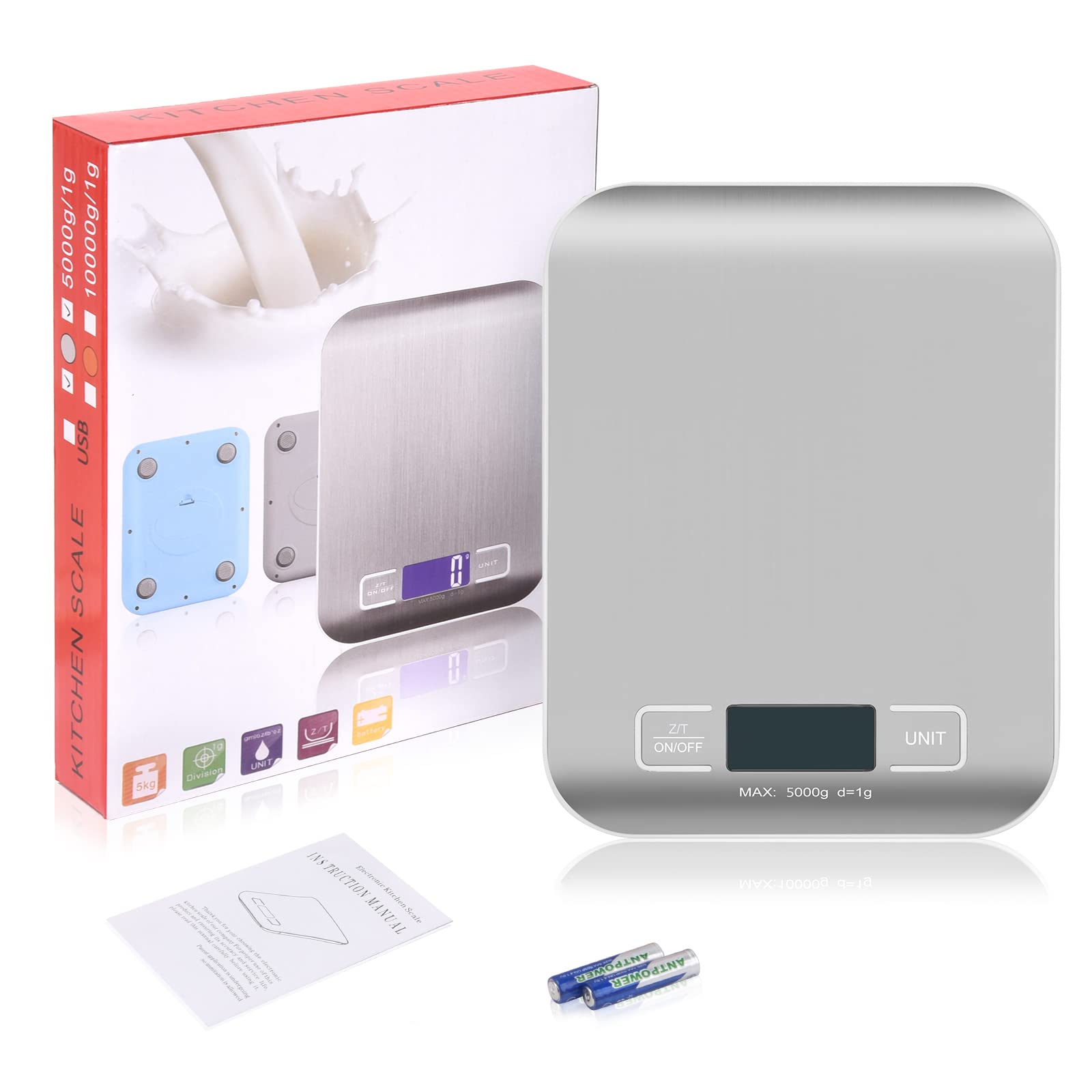 Selegere balanza digital de 5 kg con precisión de 1 g.