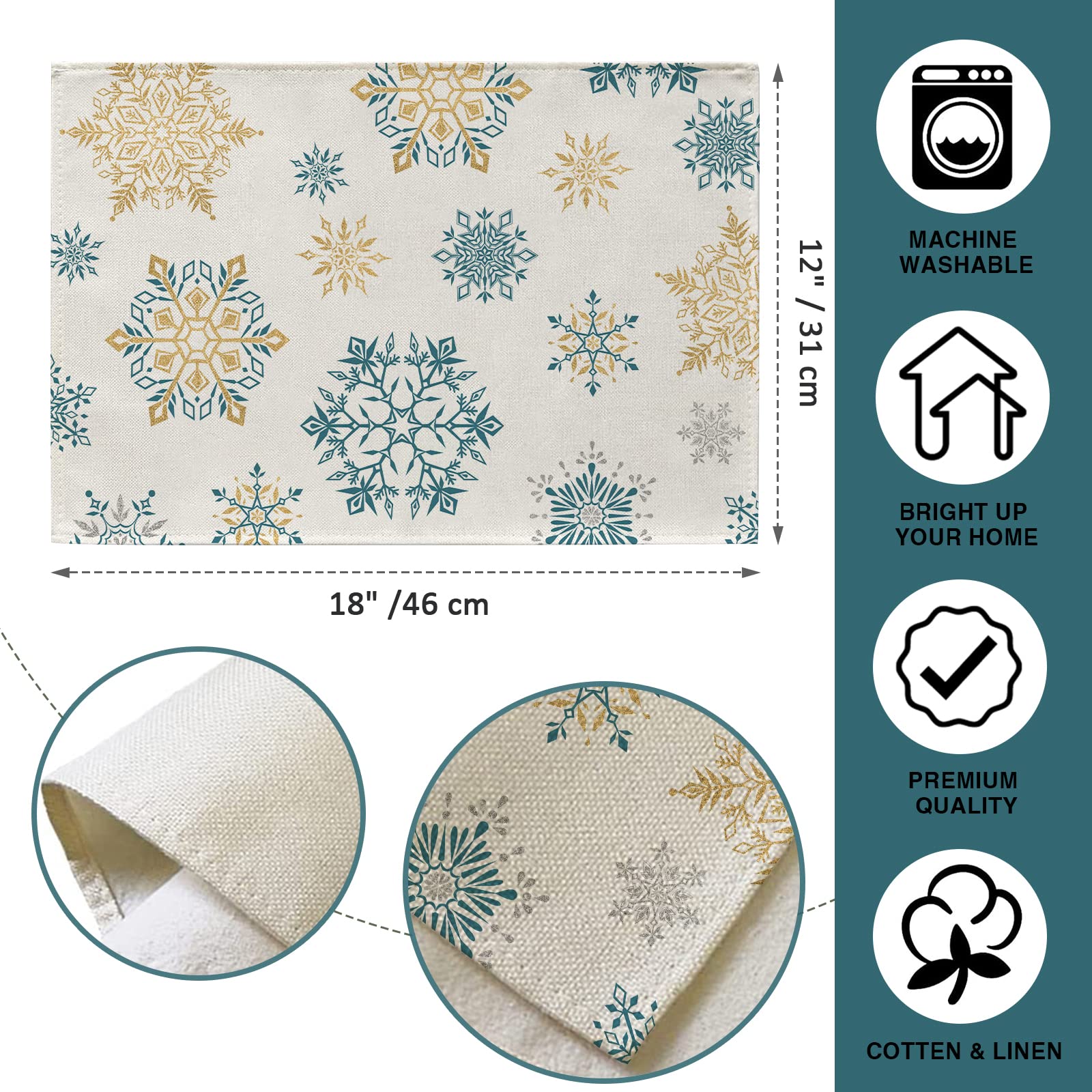 Manteles Seliem con patrón escarcha para realzar la mesa con elegancia.