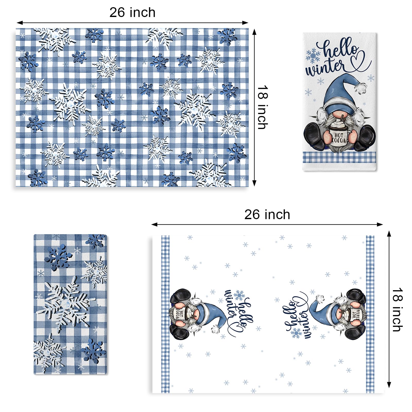 Seliem toalla con copos de nieve, añade color festivo y absorbe rápidamente.