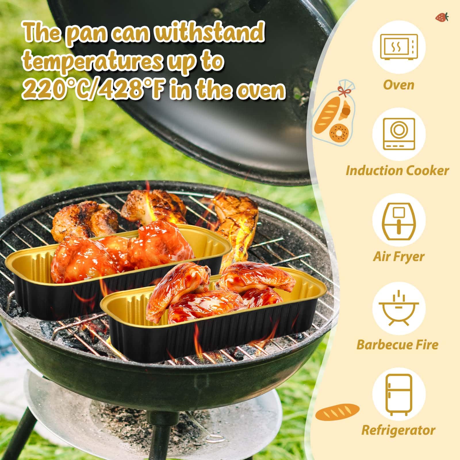 Selizo juego de 60 moldes con tapas para fiestas y catering.