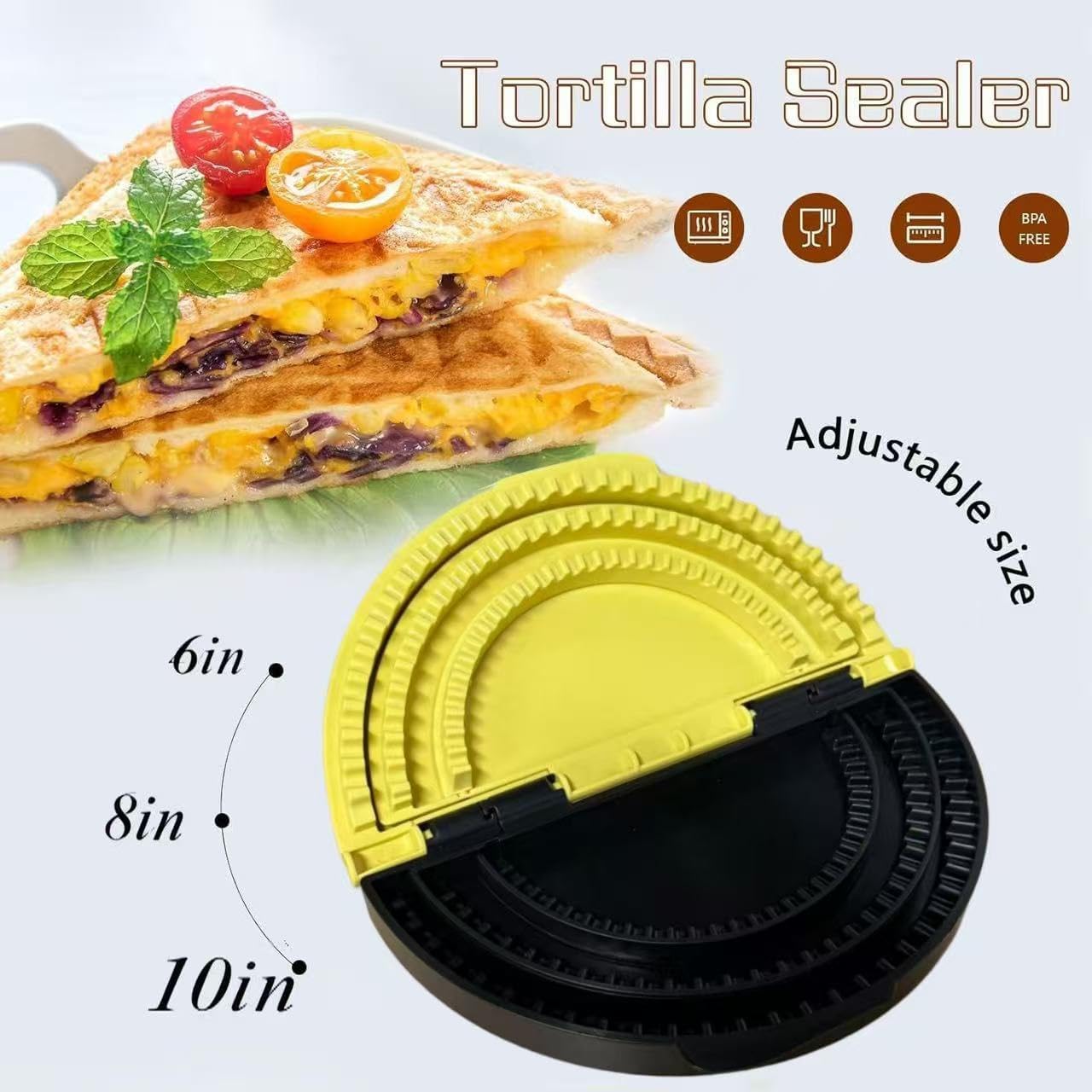Ajuste de 8 pulgadas del sellador para tacos y burritos fáciles