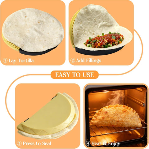 Quesadillas selladas con bordes perfectos por el sellador 3 en 1