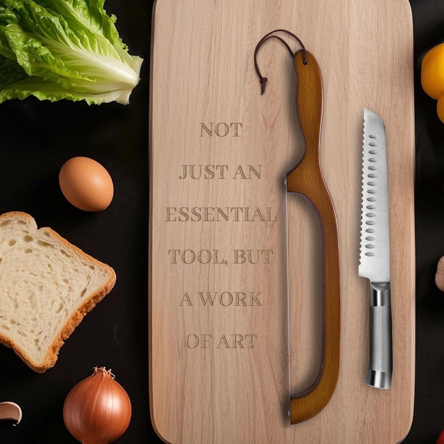 SeLucky cuchillo pan masa madre, corte preciso y antiadherente para panes caseros.