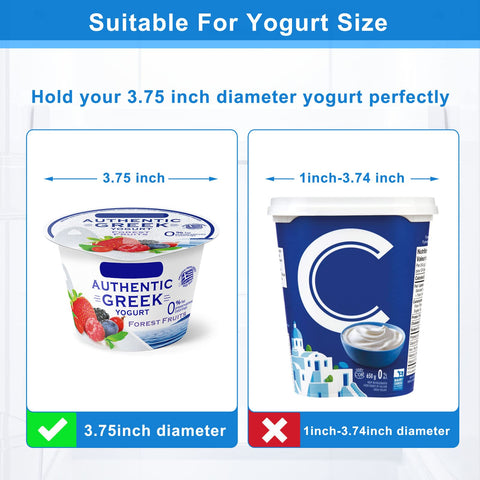 Semcide diseño seguro con clips laterales, mantiene yogur estable.