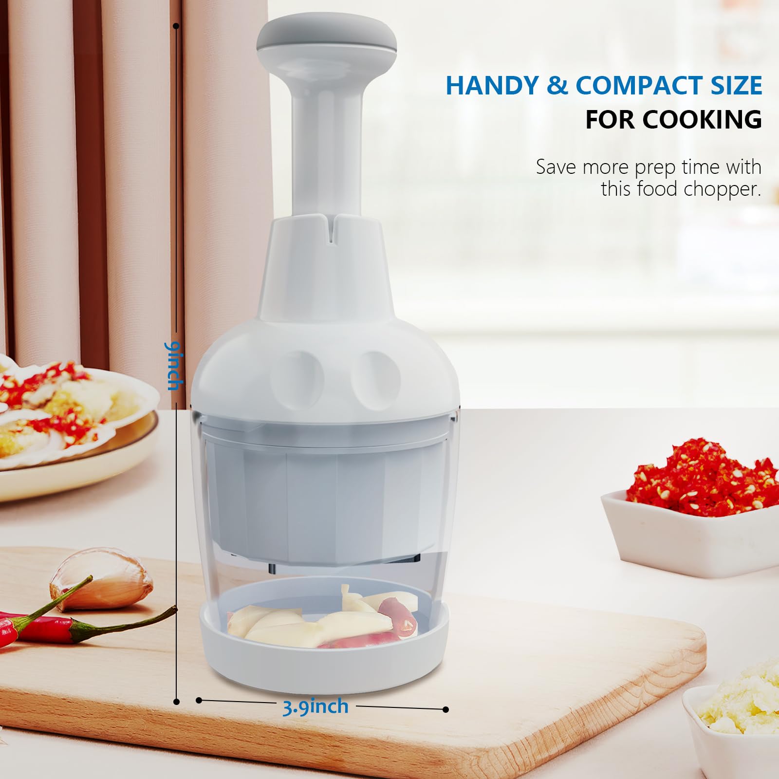 Semcide picadora queso duro: troceado fácil para toppings y salsas.