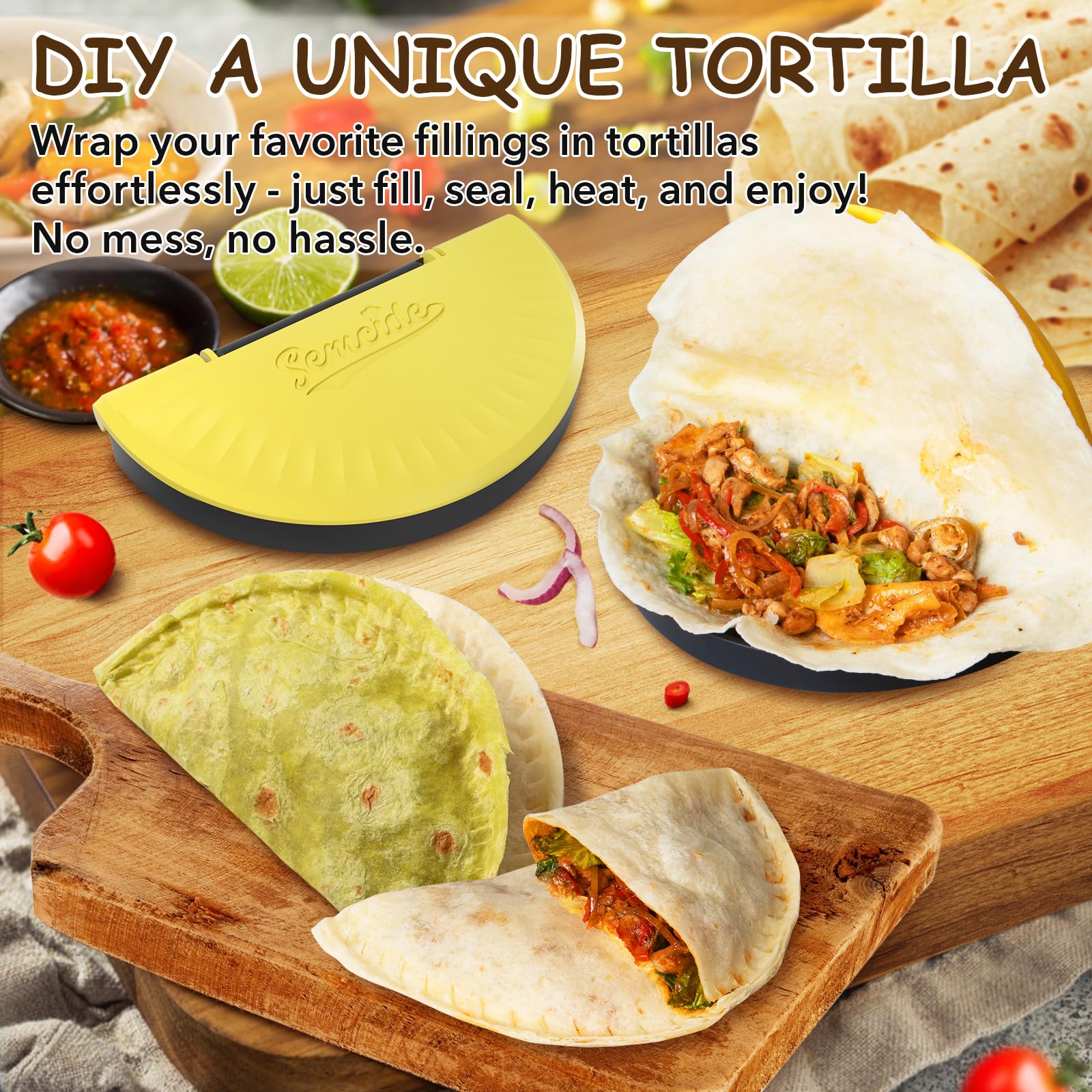 Tortilla Semcide con forma redonda para sellado limpio