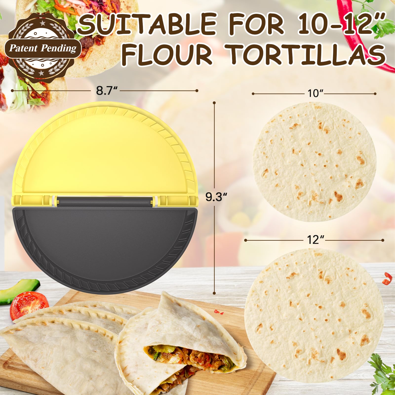 Semcide Tortilla Sealer con patrón relieve añade atractivo al sellar