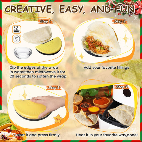 Semcide Tortilla Sealer con sello anti fugas para comidas limpias y sabrosas