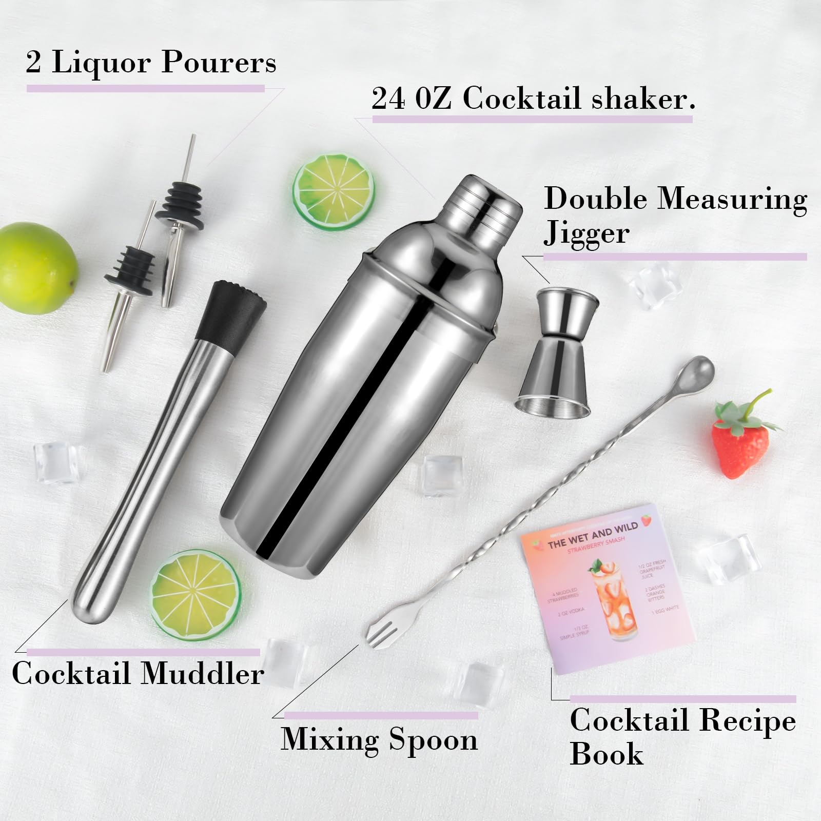 Semderm set de barra de 6 piezas en acero inoxidable para uso profesional