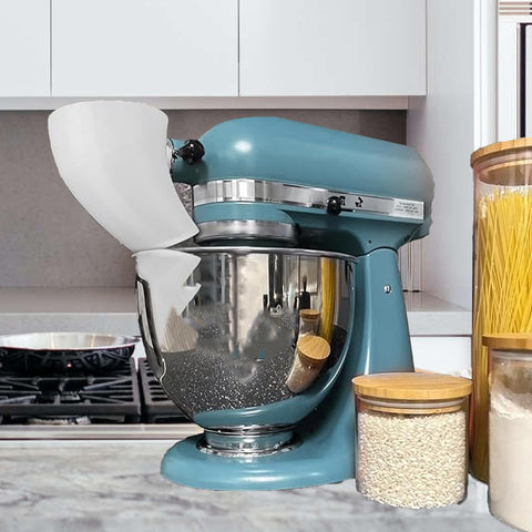 Semihacker embudo para KitchenAid KSM150, chorro de vertido 30° para verter limpio.