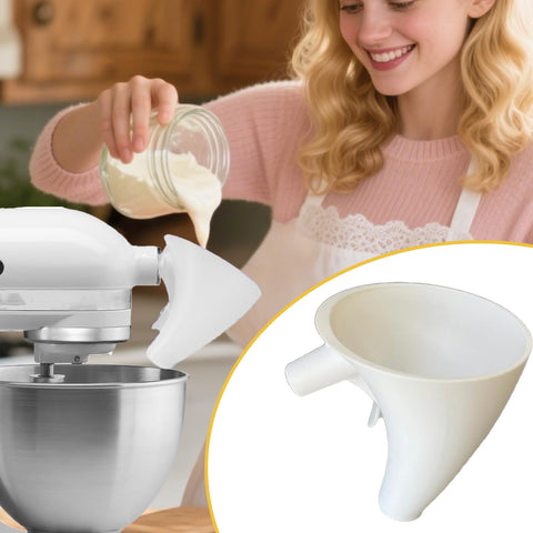 Semihacker embudo para KitchenAid KSM150, fácil limpieza y menor desorden.