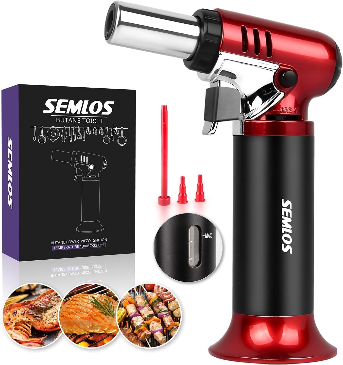 Semlos mechero de cocina con indicador de combustible para control preciso