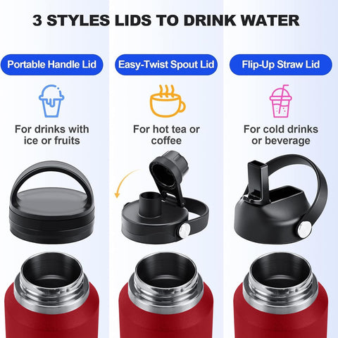 SENDESTAR 40 oz tapas duales para beber en diversas situaciones.
