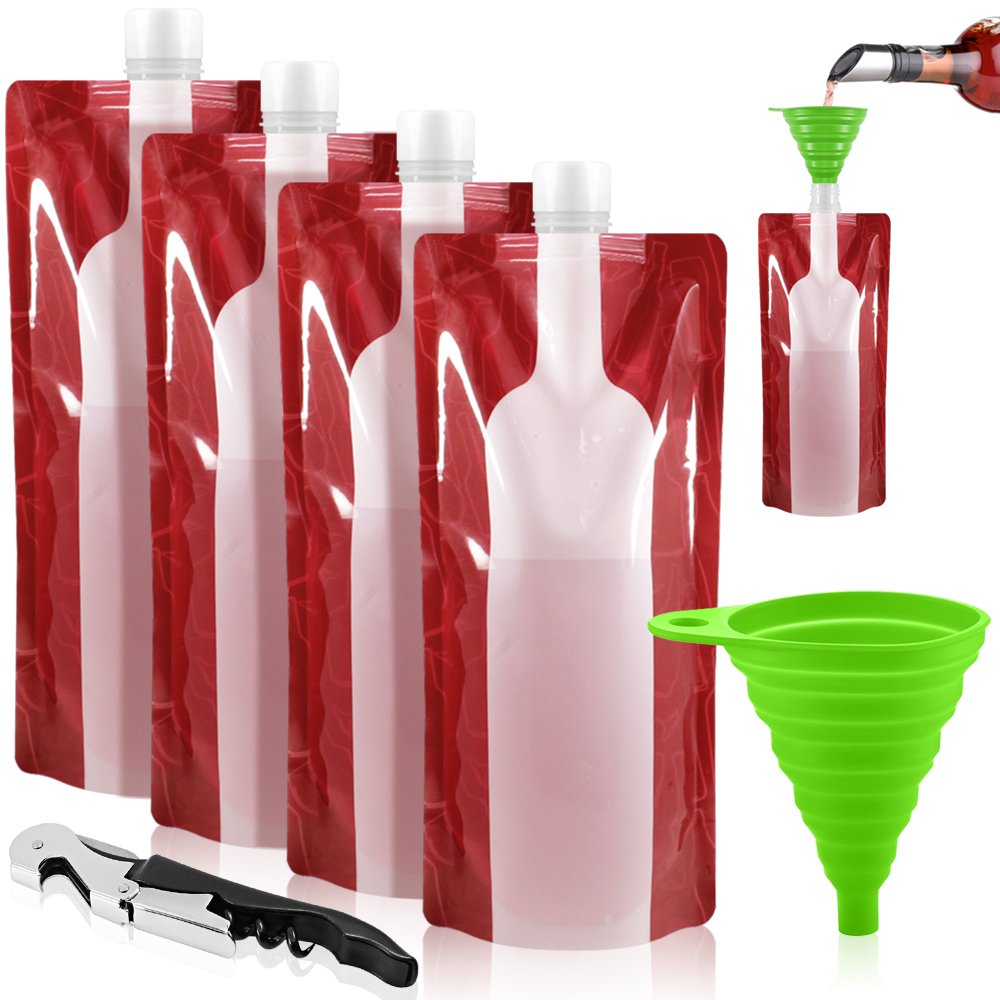 SENHAI bolsa-vino-plegable-750ml, práctica para viajes y salidas.