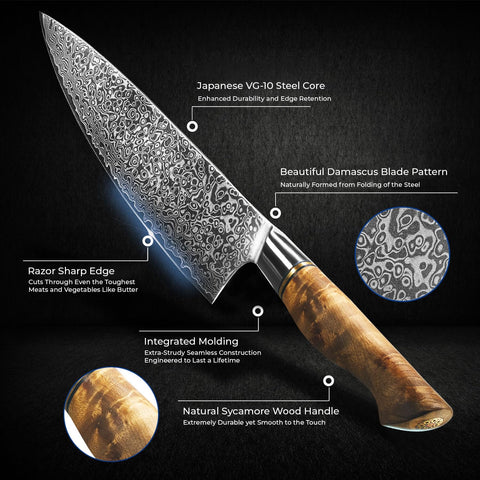 Senken Cuchillos, cuchillo pan para rebanadas uniformes.