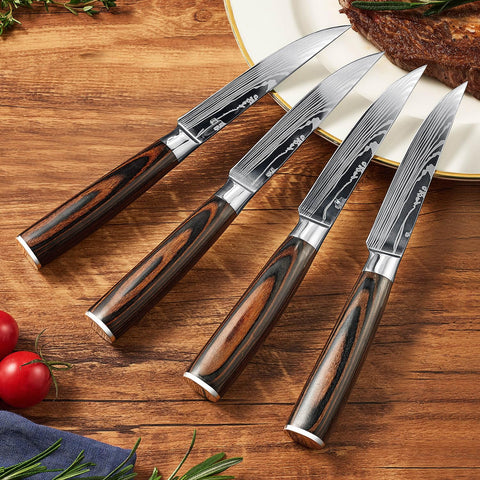 Senken Knives hoja recta sin serrar para bistec grueso