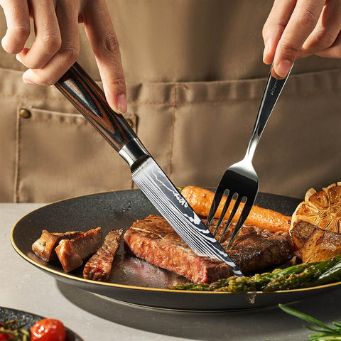 Senken Knives mango de madera pakkawood ergonómico