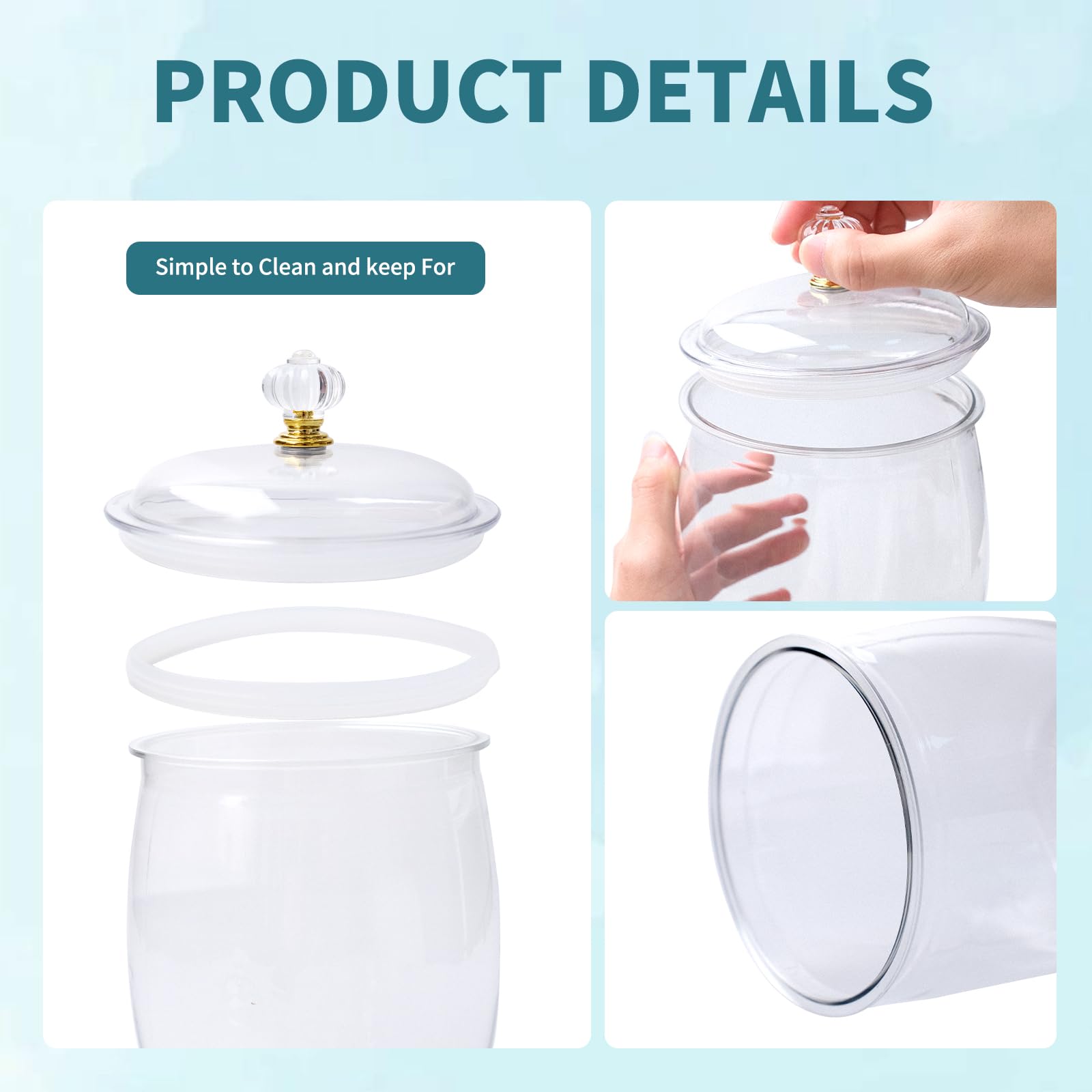 SENONAPO jarras de aspecto cristalino para almacenamiento elegante.
