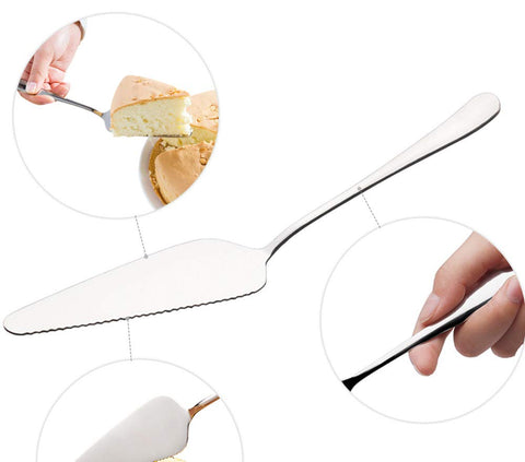 Senover – Conjunto de 6 Servidores para Pastel, Pizza y Tarta en Acero Inoxidable